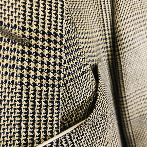 Nino Cerruti Plaid Button Suit Blazer Size 50 - Picture 9 of 14